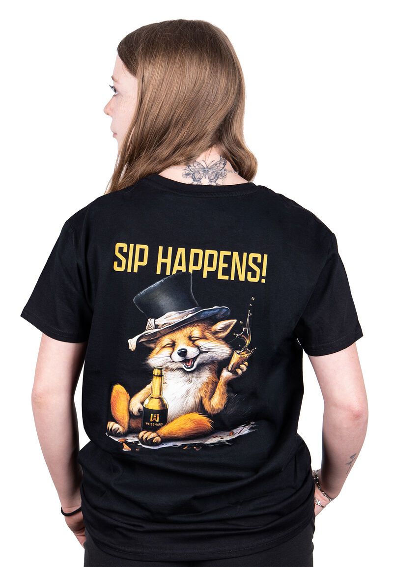 Weisshaus Sip Happens T-Shirt Black M