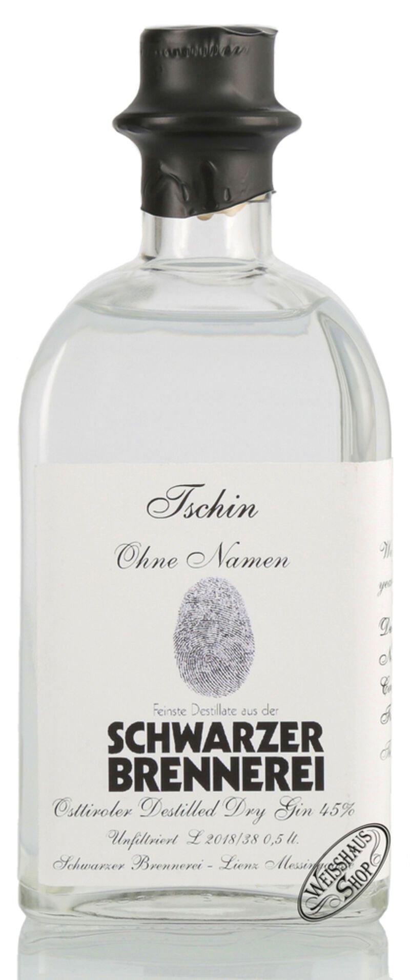 Schwarzer Tschin Osttiroler Dry Gin 45% vol. 0,50l Schwarzer Tschin Osttiroler Dry Gin 45% vol. 0,50l
