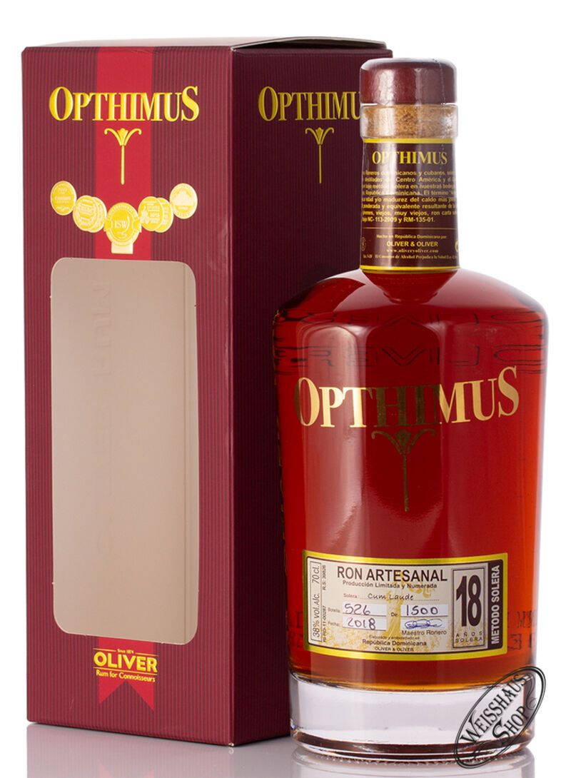 Opthimus 18 YO Rum 38% vol. 0,70l Opthimus 18 YO Rum 38% vol. 0,70l