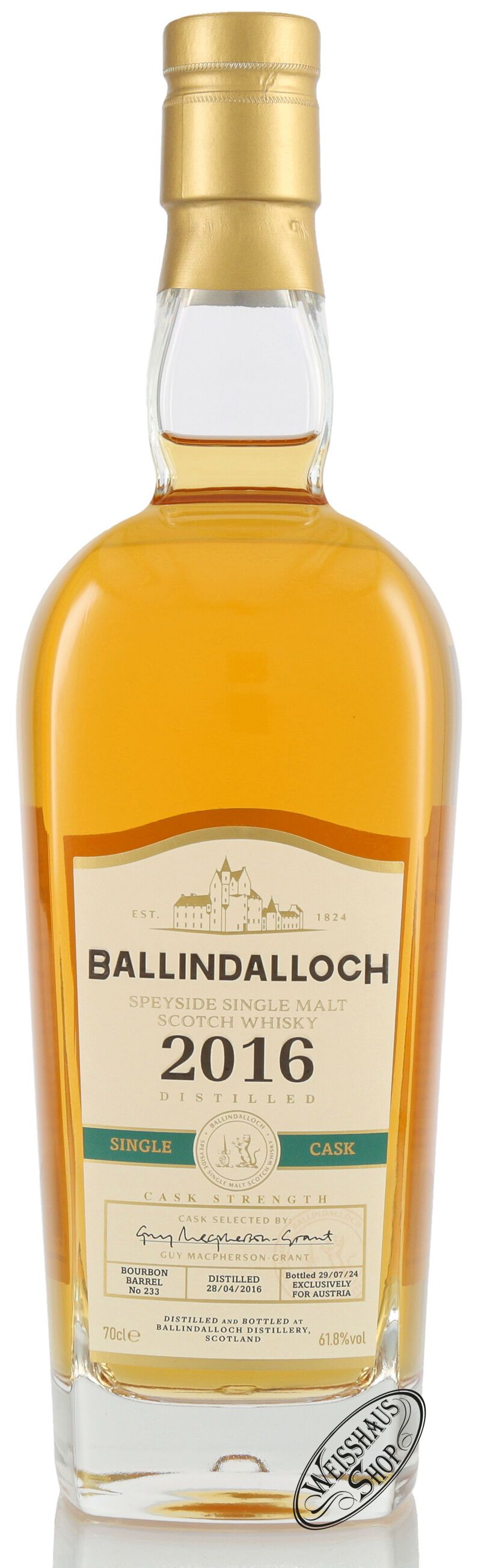 Ballindalloch 8 YO Austria Edition 61,8% vol. 0,70l Ballindalloch 8 YO Austria Edition 61,8% vol. 0,70l