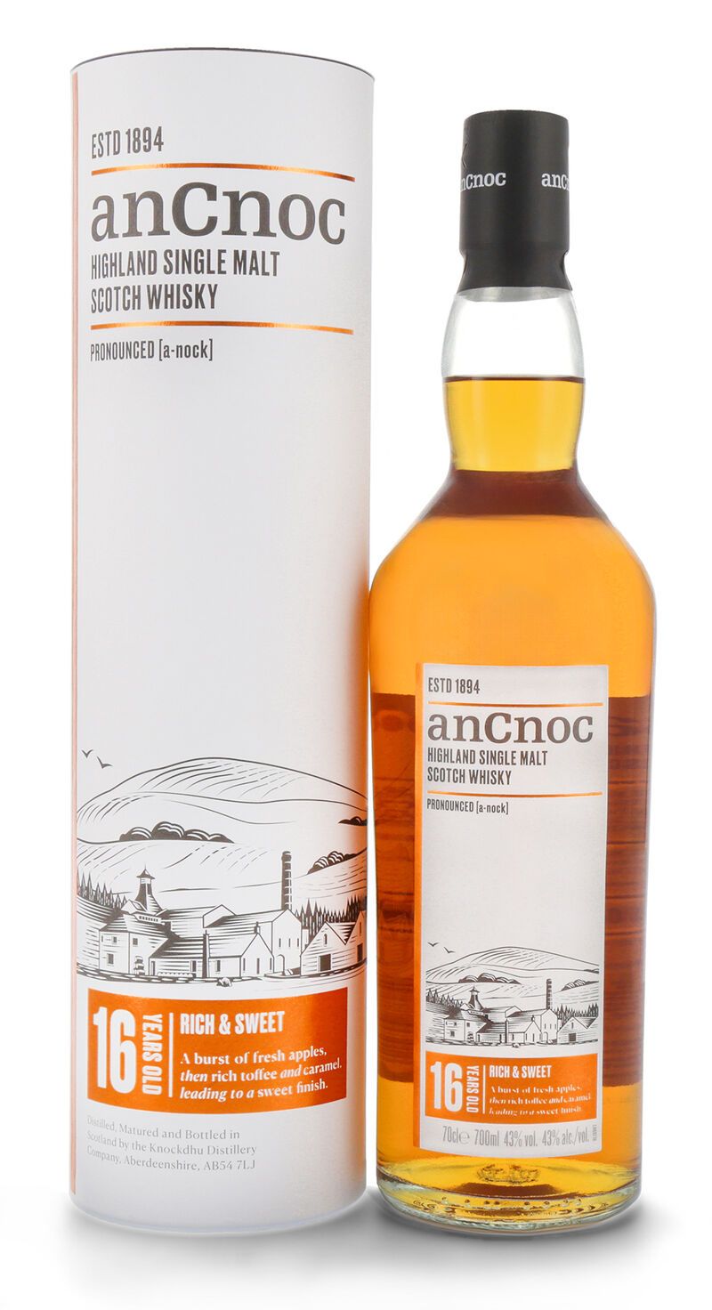 AnCnoc 16 YO Highland Whisky 43% vol. 0,70l AnCnoc 16 YO Highland Whisky 43% vol. 0,70l