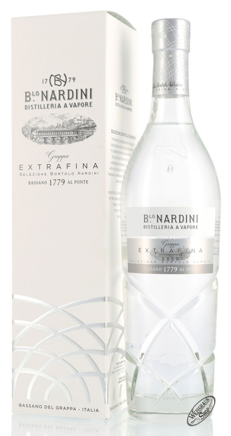 Nardini Grappa Extrafina Selezione 42% vol. 0,70l Geschenkkarton Nardini Grappa Extrafina Selezione 42% vol. 0,70l Geschenkkarton