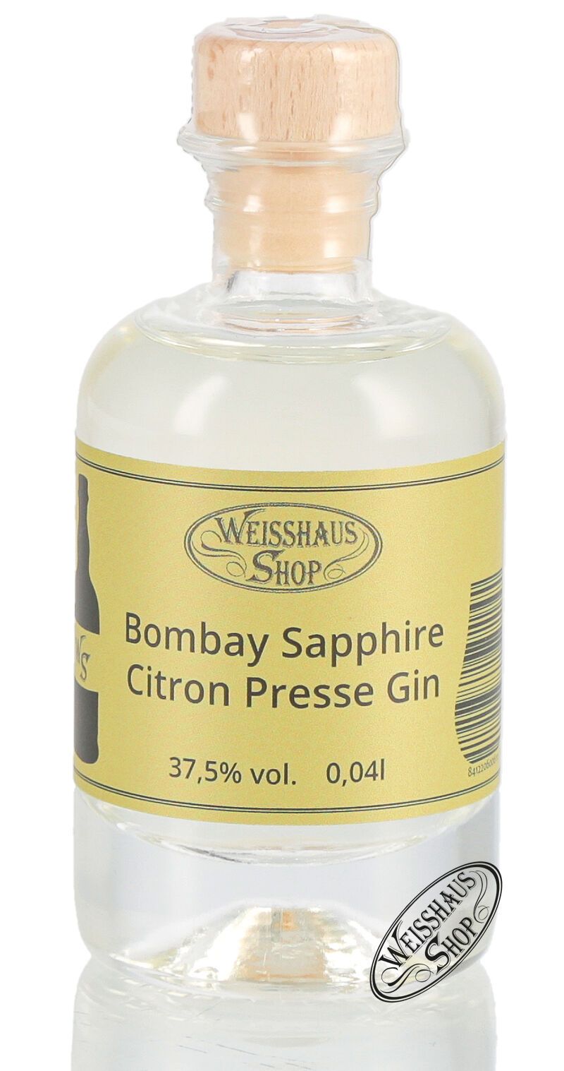 Bombay Sapphire Citron Presse Gin 37,5% vol. 0,04l Weisshaus Sample Bombay Sapphire Citron Presse Gin 37,5% vol. 0,04l Weisshaus Sample