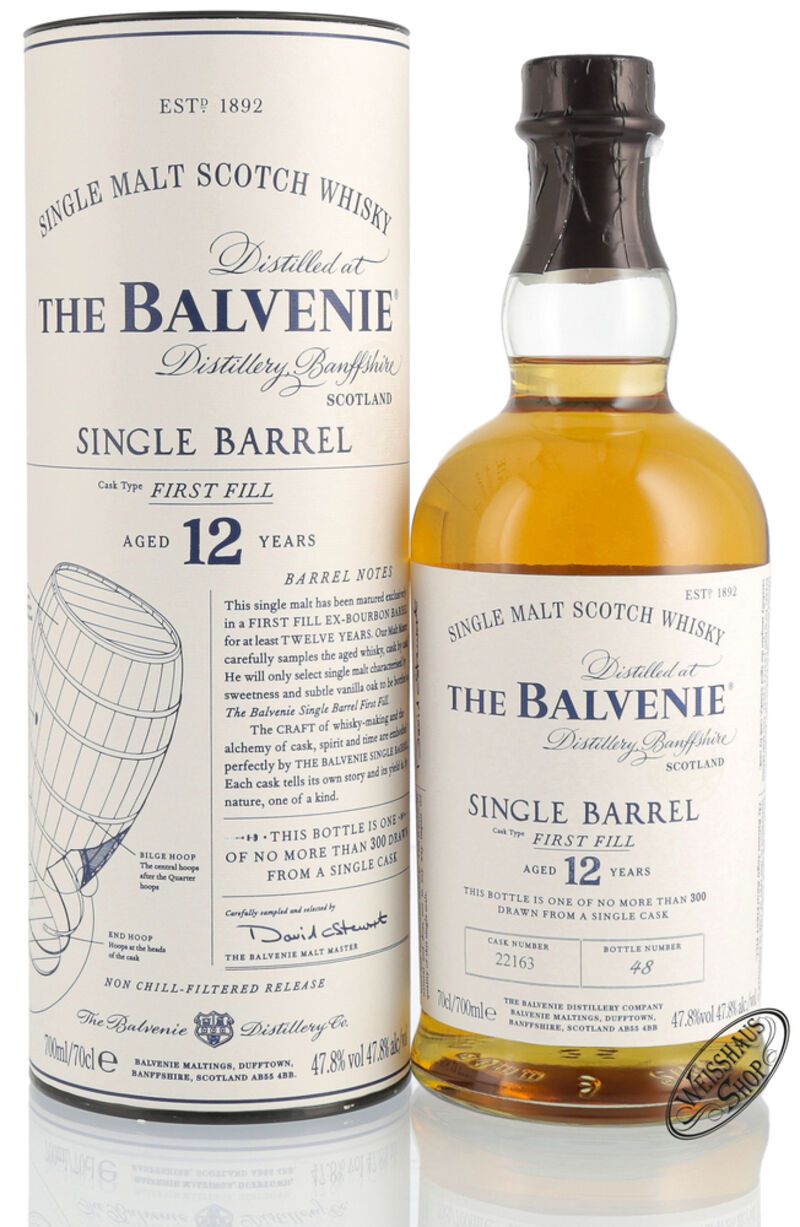 The Balvenie 12 YO Single Barrel Whisky 47,8% vol. 0,70l