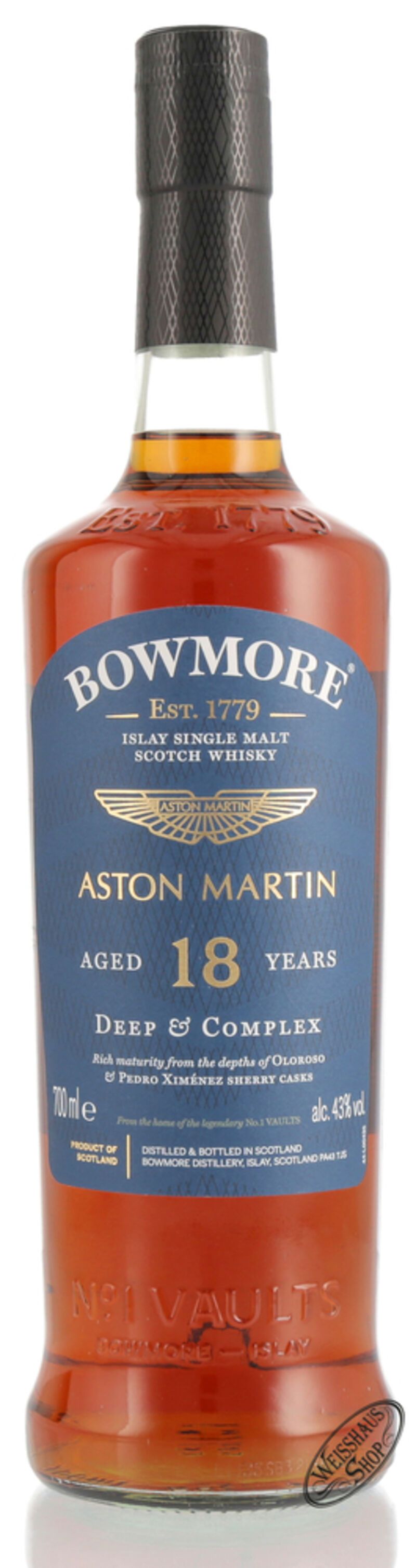Bowmore 18 YO Aston Martin Edition Whisky 43% vol. 0,70l Bowmore 18 YO Aston Martin Edition Whisky 43% vol. 0,70l