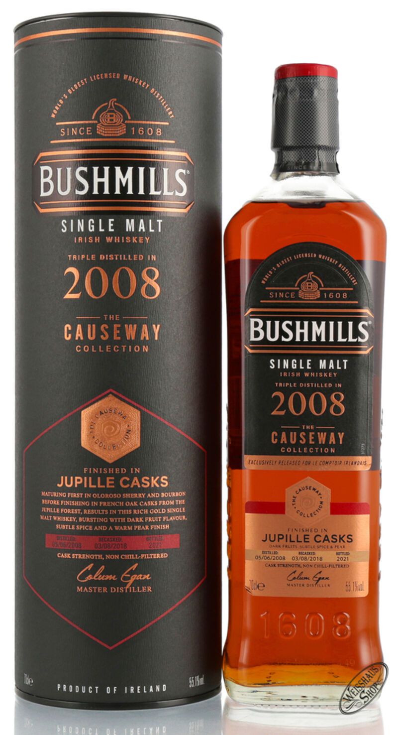 Bushmills 13 YO Vintage 2008 Jupille Cask Irish Whiskey 55,1% vol. 0,70l Bushmills 13 YO Vintage 2008 Jupille Cask Irish Whiskey 55,1% vol. 0,70l