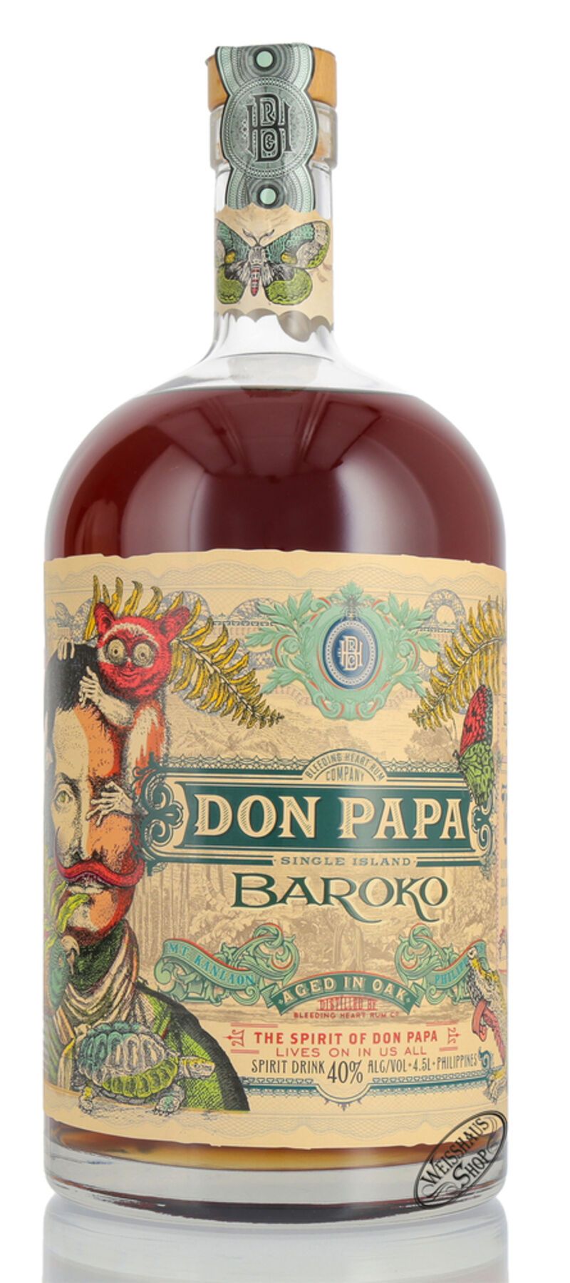 Don Papa Baroko Rum 40% vol. 4,50l Magnum Don Papa Baroko Rum 40% vol. 4,50l Magnum
