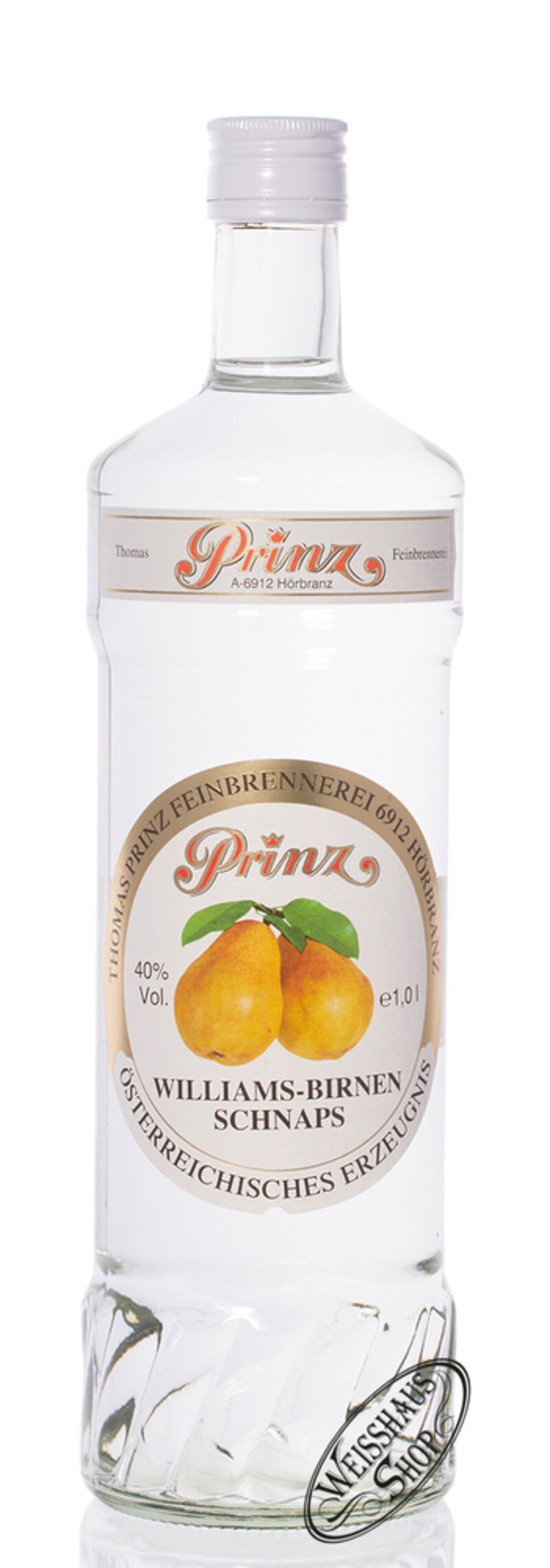 Prinz Williams-Birnen Schnaps 40% vol. 1,0l B-Ware