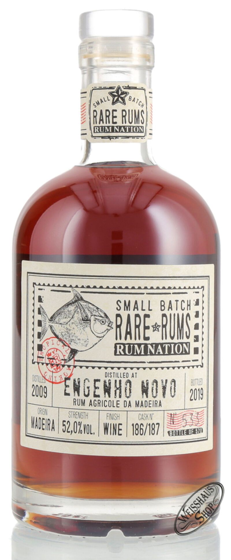 Rum Nation Rare Rum Engenho Novo 2009 - 2019 52% vol. 0,70l Rum Nation Rare Rum Engenho Novo 2009 - 2019 52% vol. 0,70l