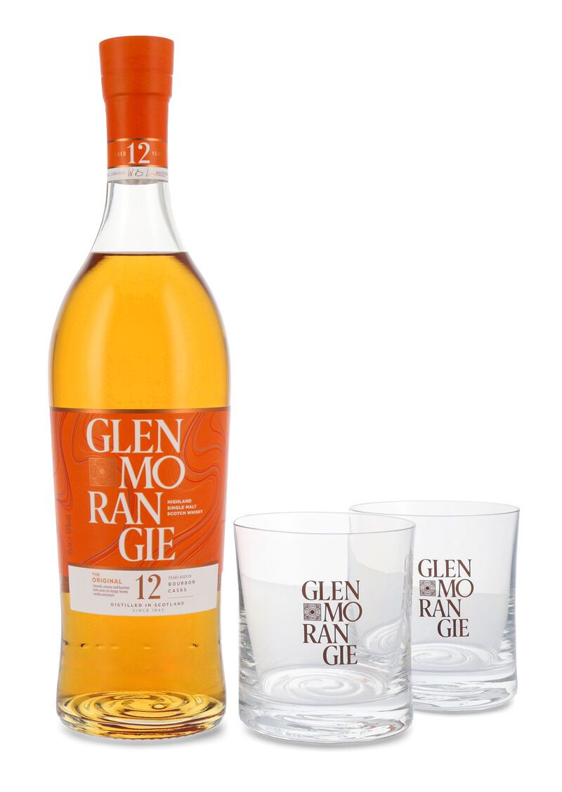 Glenmorangie 12 YO The Original Whisky Geschenk-Set 40% vol. 0,70l