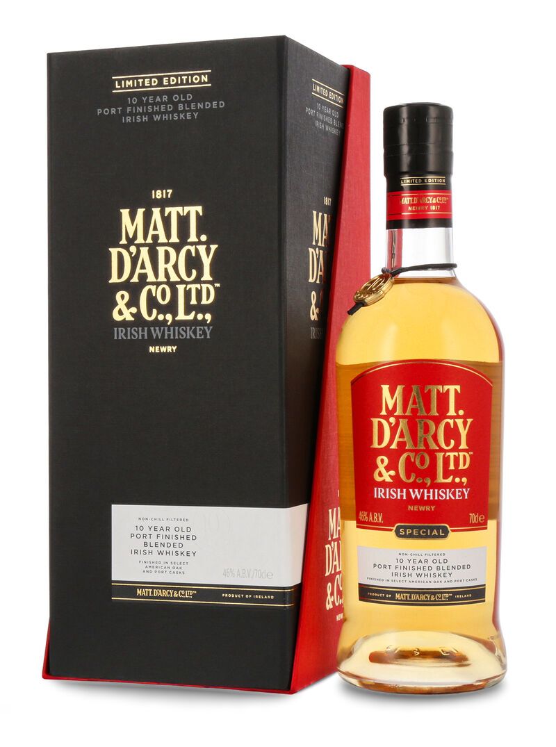 Matt. D'arcy 10 YO Port Finish Irish Whiskey 46% vol. 0,70l