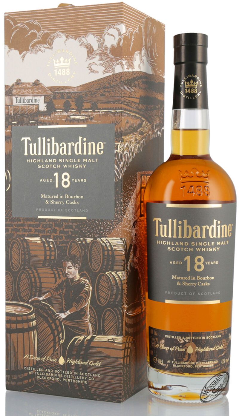 Tullibardine 18 YO Whisky 43% vol. 0,70l