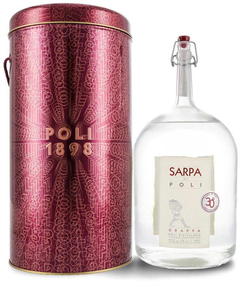 Poli Grappa Sarpa Big Mama 40% vol. 3,0l Doppelmagnum Poli Grappa Sarpa Big Mama 40% vol. 3,0l Doppelmagnum