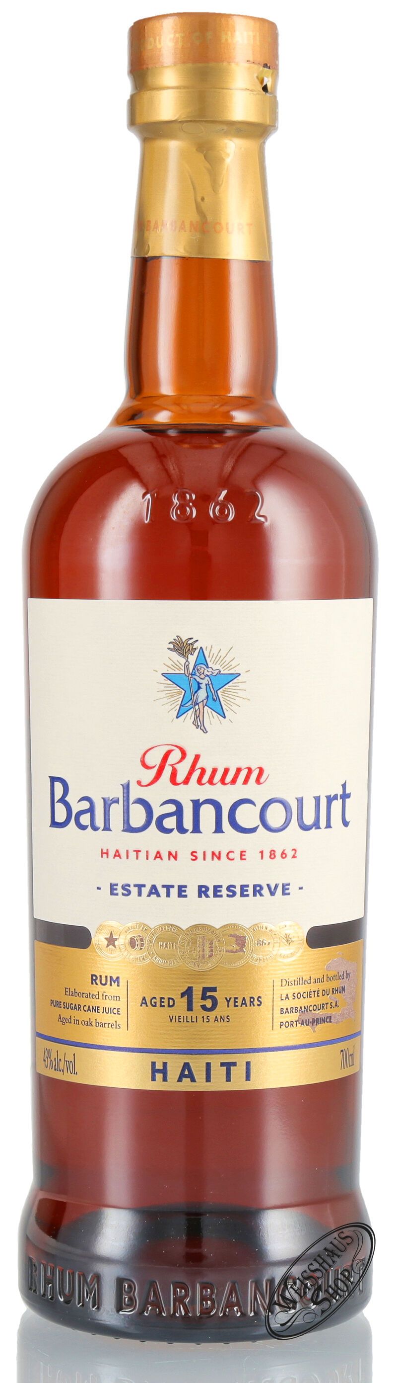 Barbancourt Estate 15 YO Réserve Rhum 43% vol. 0,70l