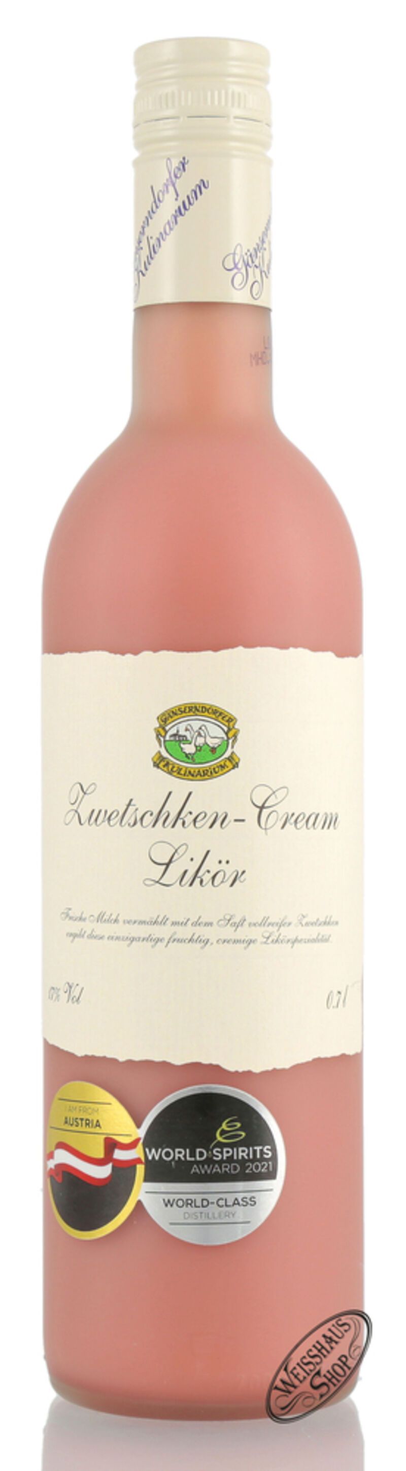 Auersthaler Zwetschken Cream Likör 17% vol. 0,70l Auersthaler Zwetschken Cream Likör 17% vol. 0,70l