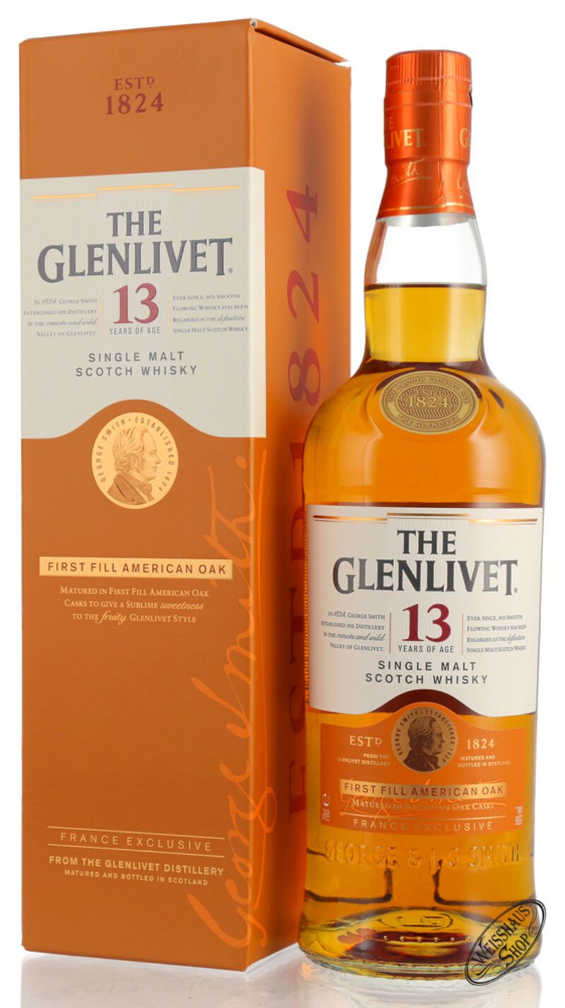 The Glenlivet 13 YO First Fill American Oak Whisky 40% vol. 0,70l The Glenlivet 13 YO First Fill American Oak Whisky 40% vol. 0,70l