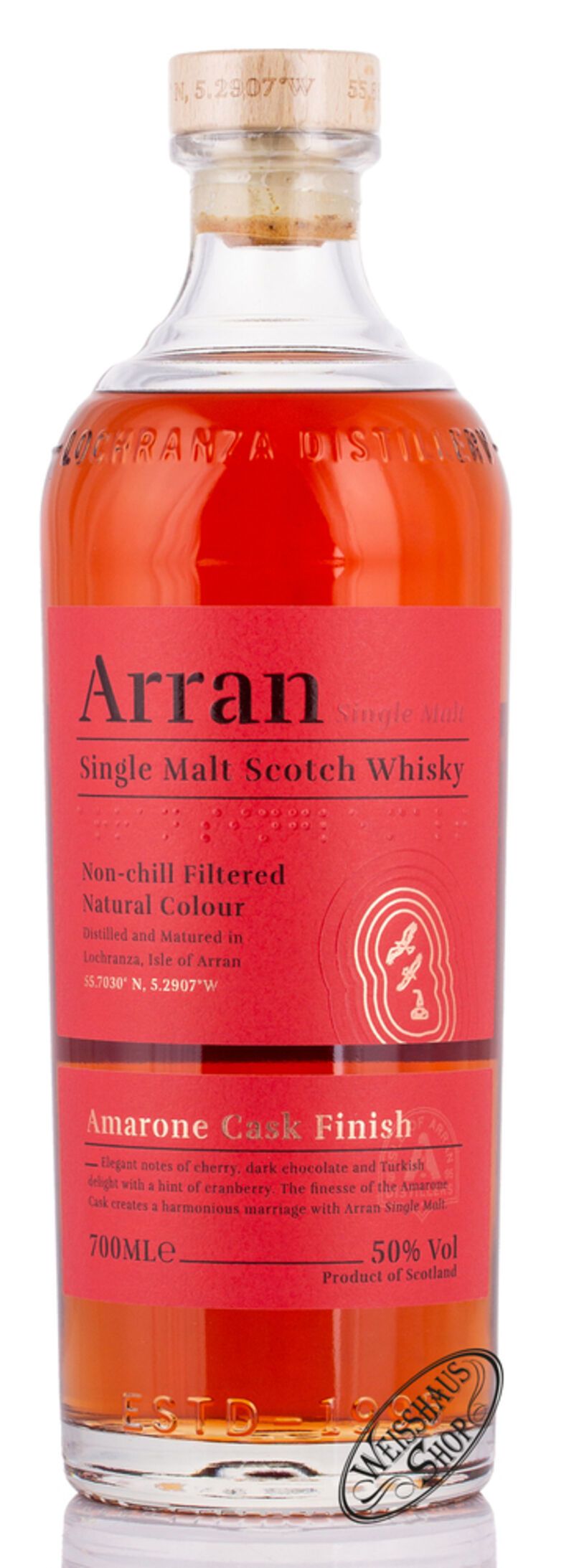 The Arran Amarone Finish Whisky 50% vol. 0,70l The Arran Amarone Finish Whisky 50% vol. 0,70l