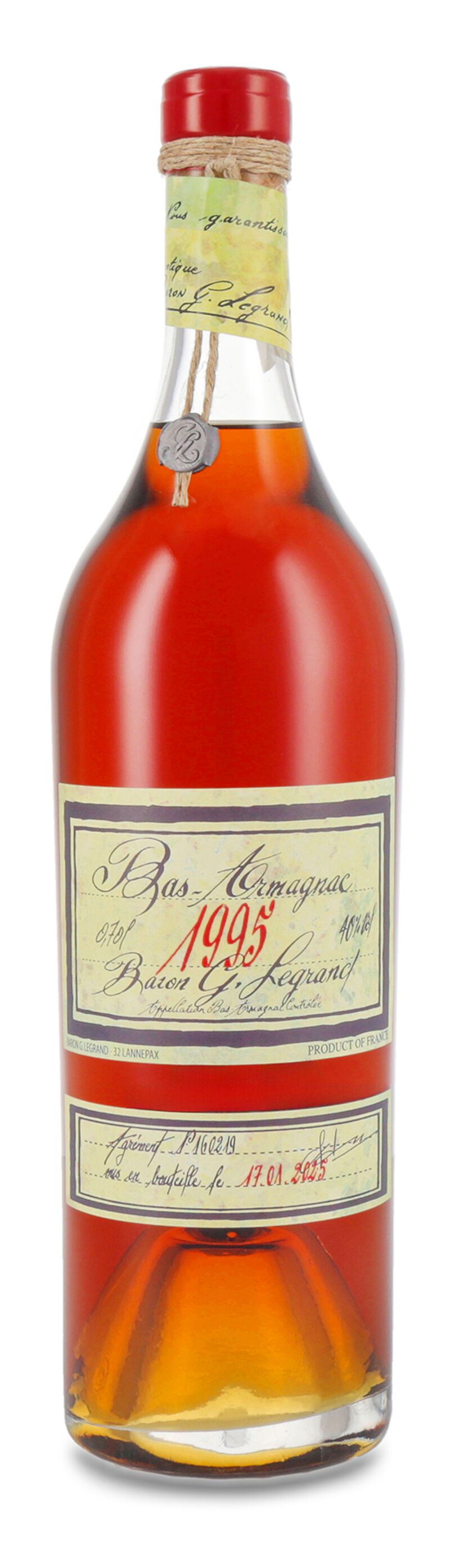 Lhéraud Baron Gaston Legrand 1995 Vieil Armagnac 40% vol. 0,70l Lhéraud Baron Gaston Legrand 1995 Vieil Armagnac 40% vol. 0,70l