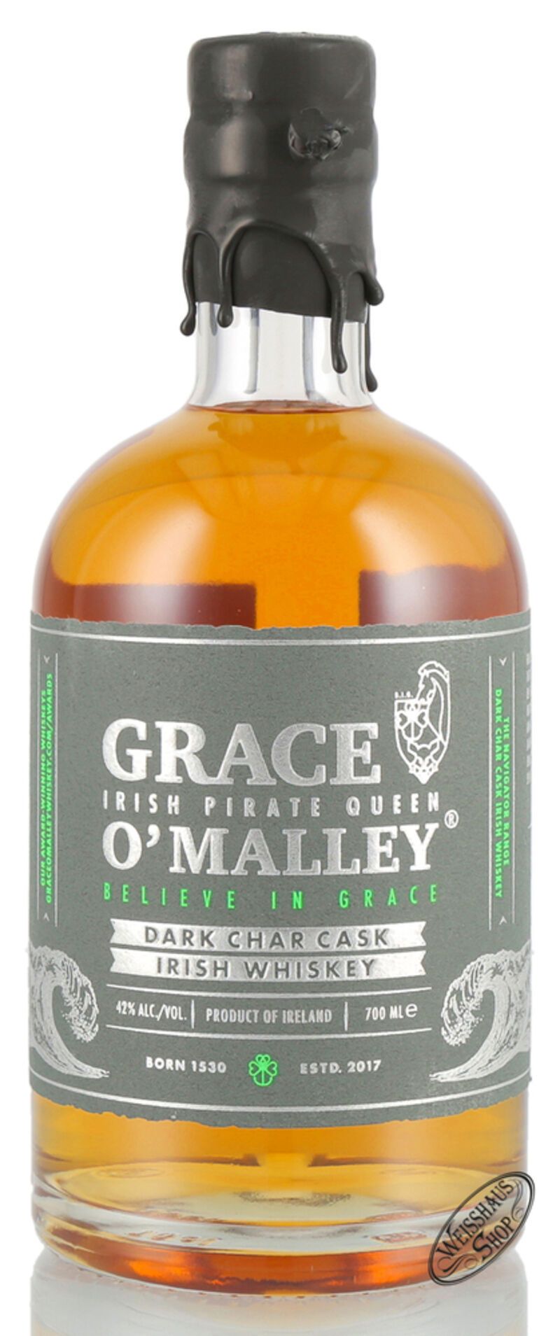 Grace O'Malley Dark Char Cask Irish Whiskey 42% vol. 0,70l Grace O'Malley Dark Char Cask Irish Whiskey 42% vol. 0,70l