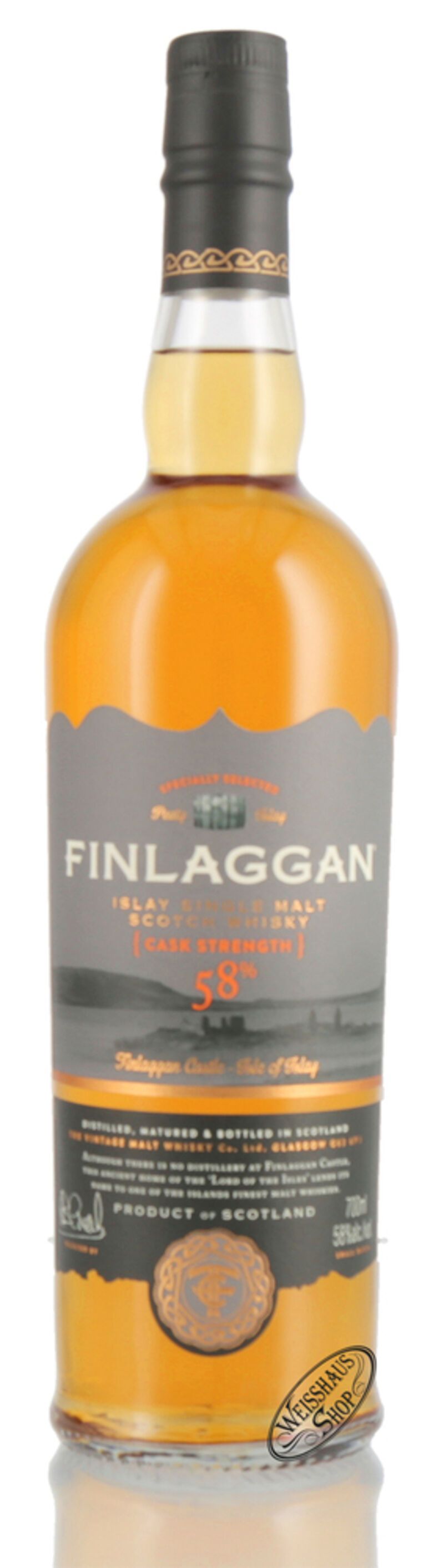 Finlaggan Cask Strength Islay Whisky 58% vol. 0,70l Finlaggan Cask Strength Islay Whisky 58% vol. 0,70l
