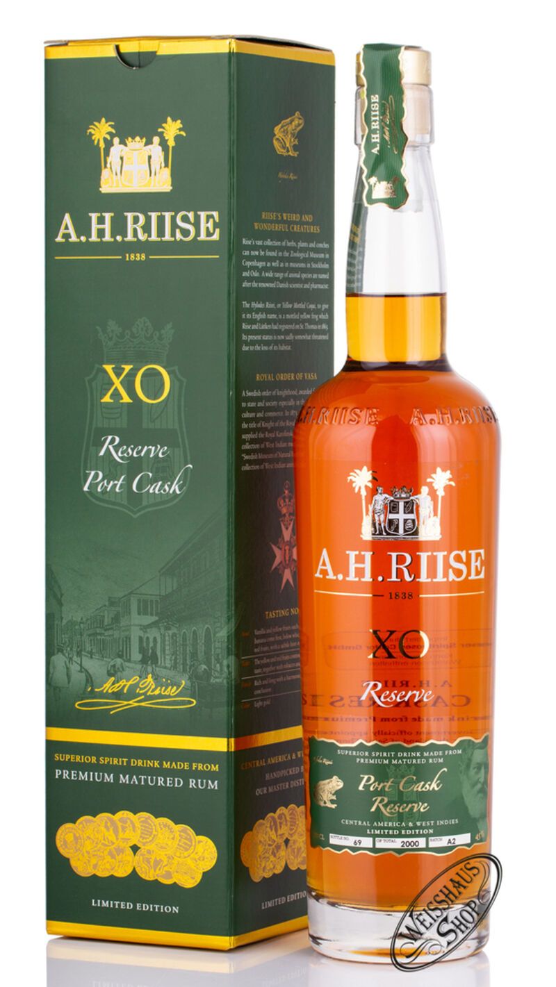 A.H. Riise XO Reserve Port Cask Finish 45% vol. 0,70l A.H. Riise XO Reserve Port Cask Finish 45% vol. 0,70l