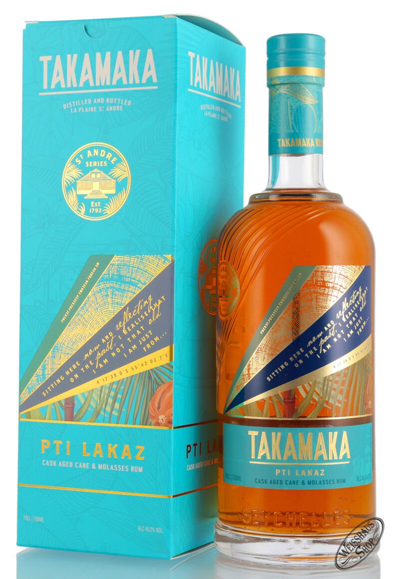 Takamaka St. André PTI Lakaz Rum 45,1% vol. 0,70l Takamaka St. André PTI Lakaz Rum 45,1% vol. 0,70l