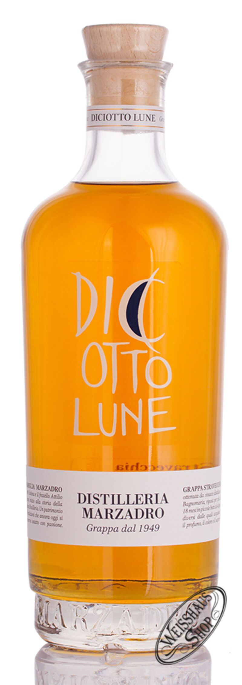Marzadro Grappa Le Dic'otto Lune 41% vol. 0,70l Marzadro Grappa Le Dic'otto Lune 41% vol. 0,70l