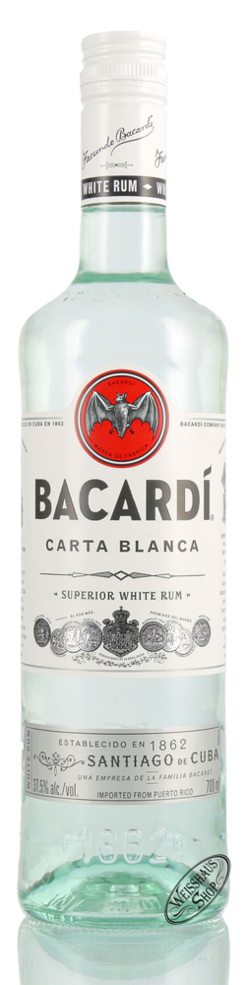 Bacardi Carta Blanca 37,5% vol. 0,70l Bacardi Carta Blanca 37,5% vol. 0,70l
