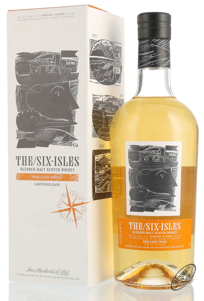 The Six Isles Rum Cask Finish Blended Whisky 48% vol. 0,70l The Six Isles Rum Cask Finish Blended Whisky 48% vol. 0,70l