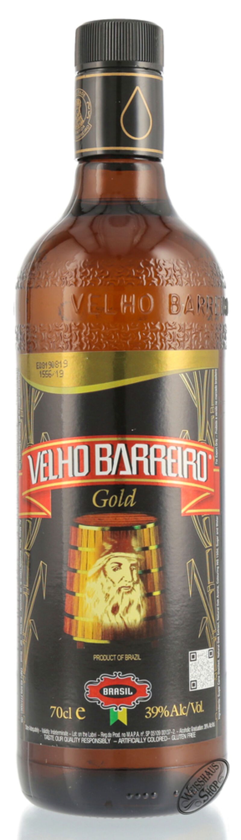 Velho Barreiro Gold Cachaca 39% vol. 0,70l Velho Barreiro Gold Cachaca 39% vol. 0,70l
