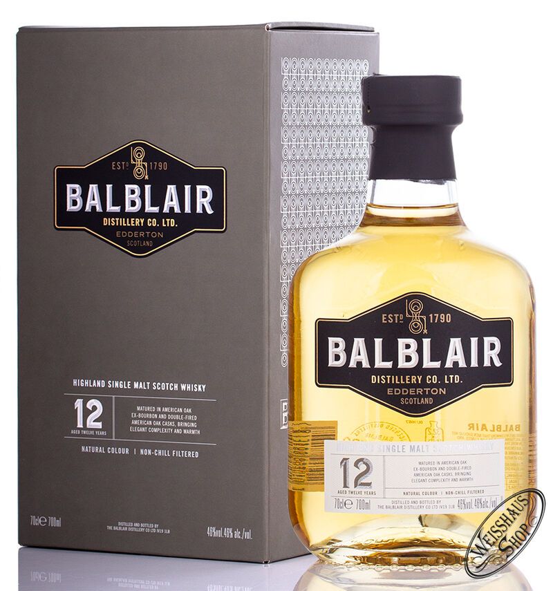 Balblair 12 YO Highland Single Malt Whisky 46% vol. 0,70l Balblair 12 YO Highland Single Malt Whisky 46% vol. 0,70l