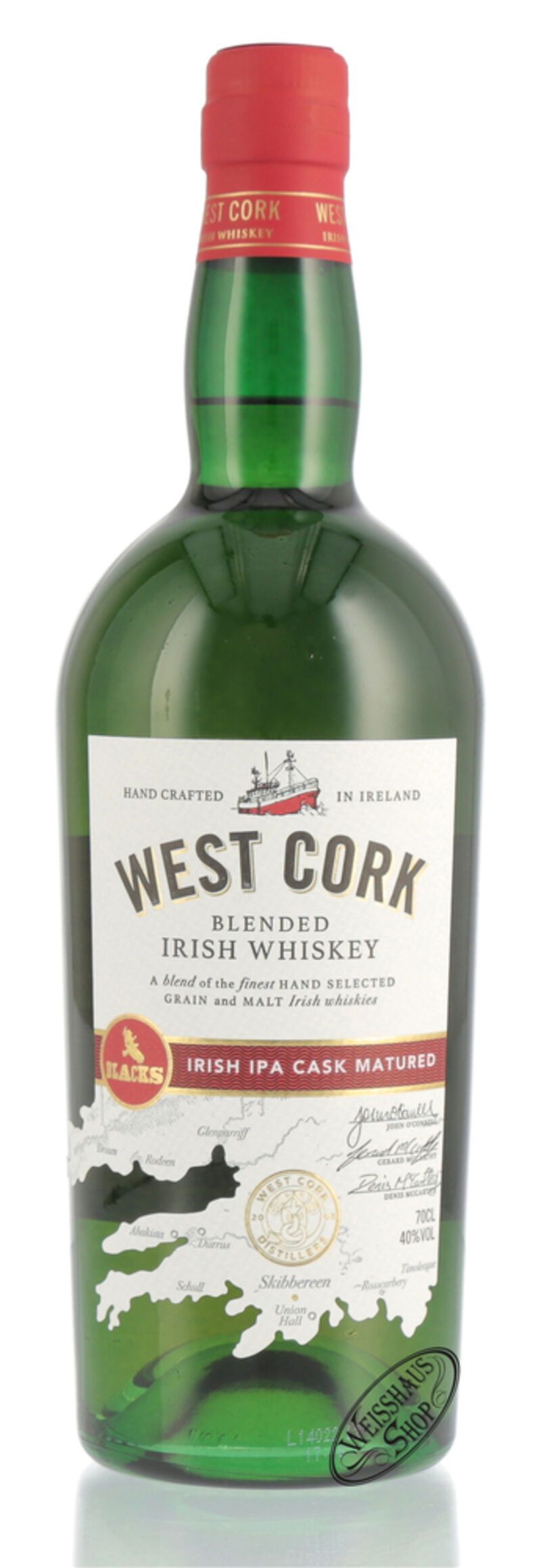 West Cork Irish IPA Cask Matured Whiskey 40% vol. 0,70l West Cork Irish IPA Cask Matured Whiskey 40% vol. 0,70l