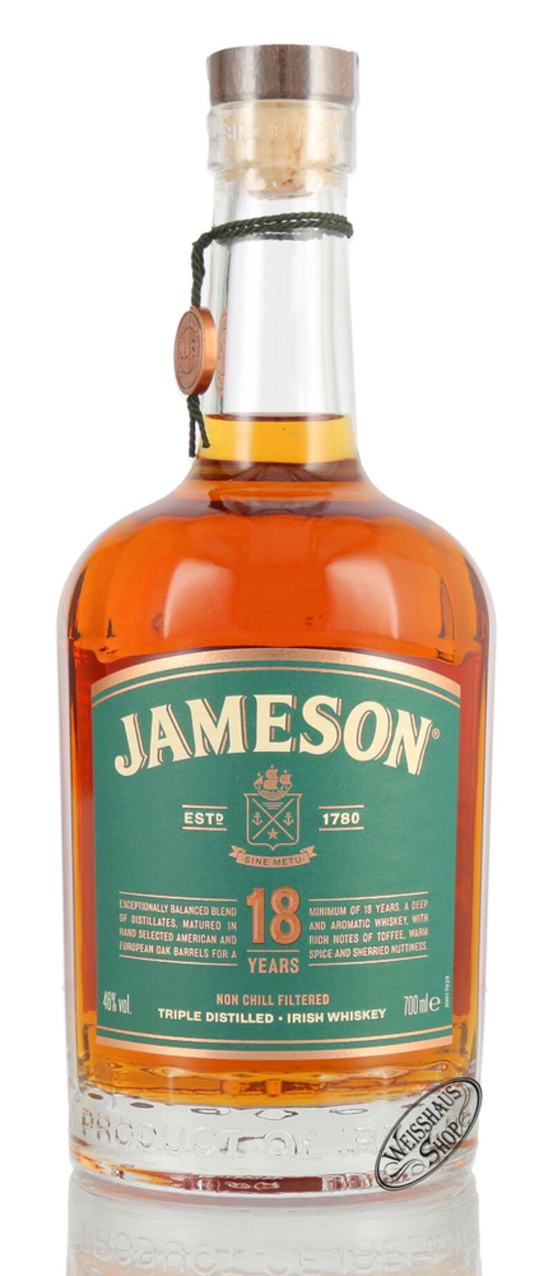 Jameson 18 Years Old Irish Whiskey 46% vol. 0,70l Jameson 18 Years Old Irish Whiskey 46% vol. 0,70l
