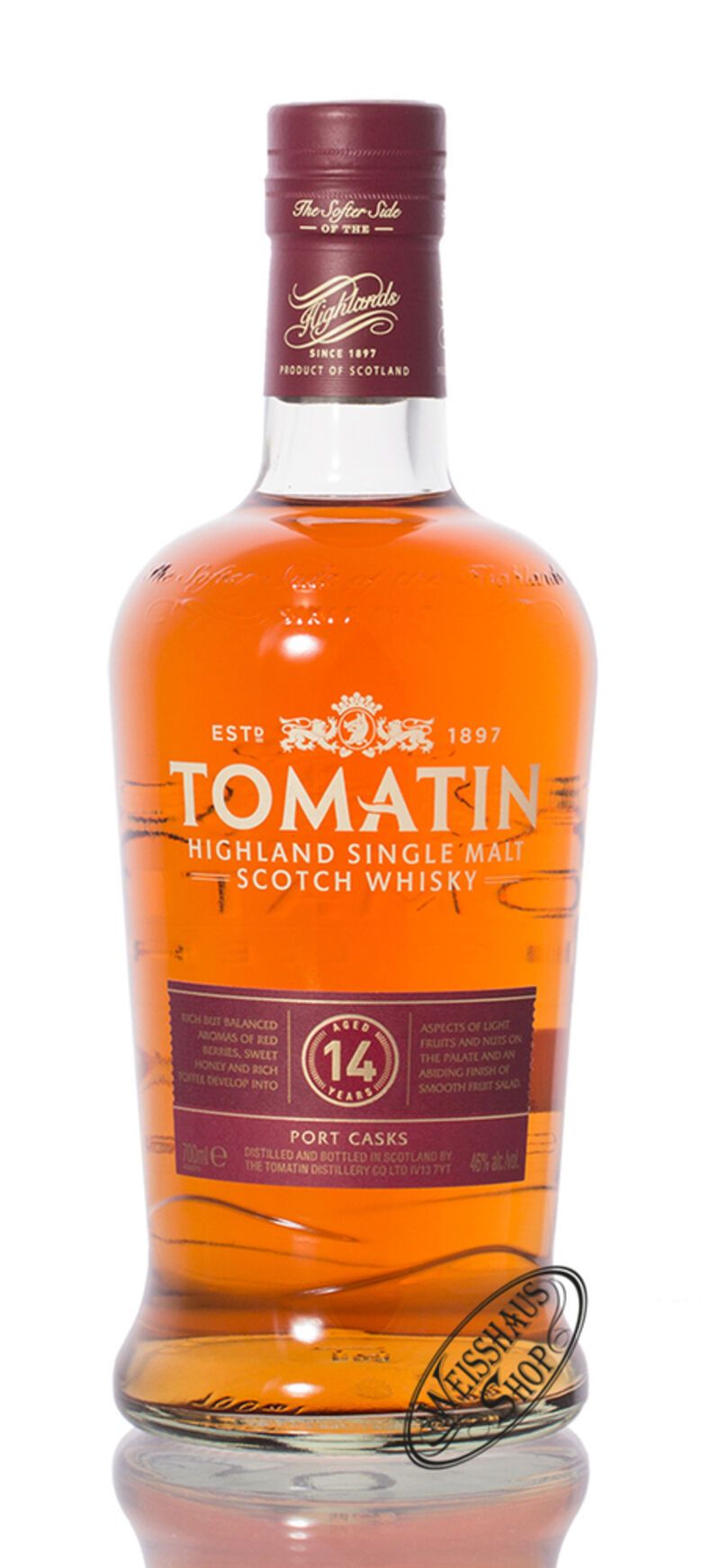 Tomatin 14 YO Port Wood Finish Whisky 46% vol. 0,70l B-Ware