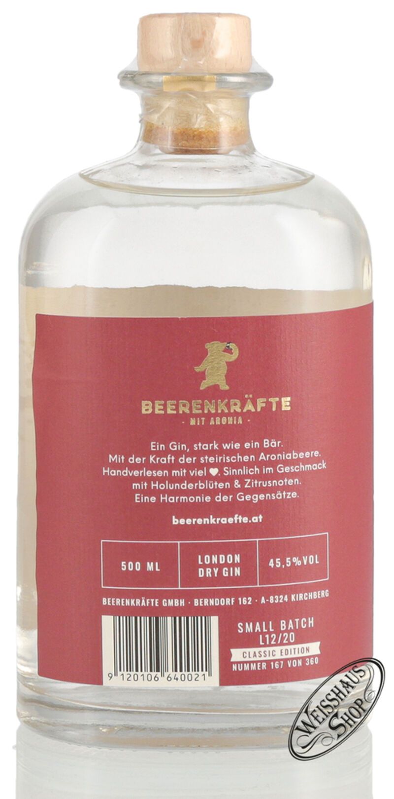 Beerenkräfte Aroniabeeren Gin 45,5% vol. 0,50l Beerenkräfte Aroniabeeren Gin 45,5% vol. 0,50l