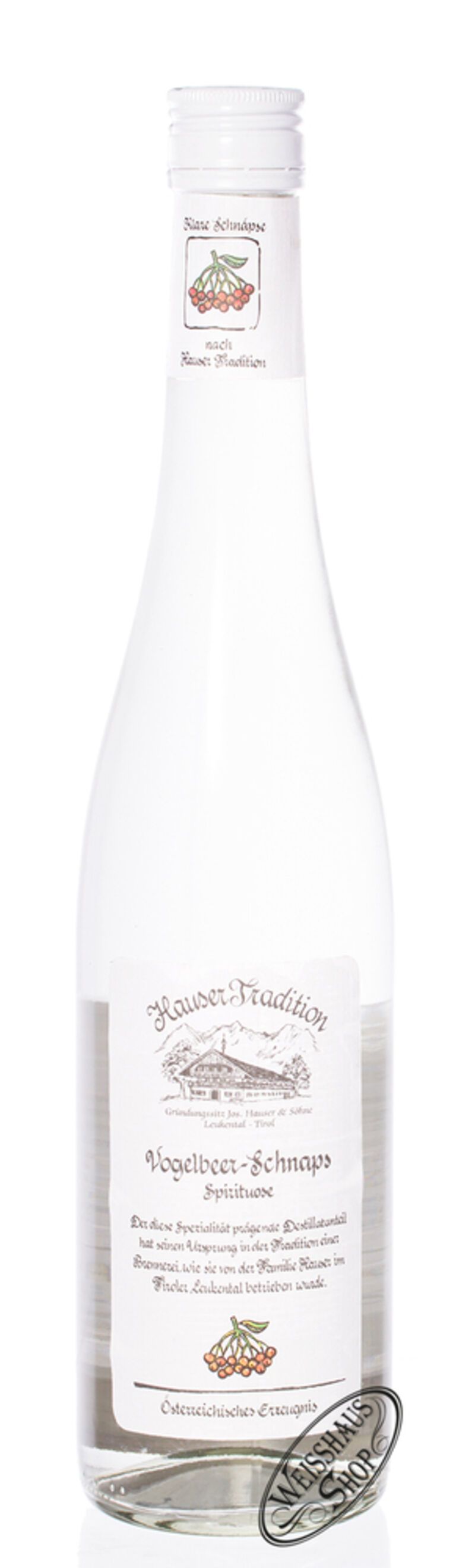 Hauser Vogelbeer Schnaps 35% vol. 0,70l Hauser Vogelbeer Schnaps 35% vol. 0,70l