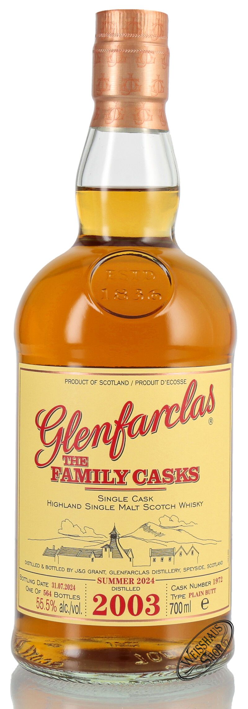 Glenfarclas Vintage 2003 Family Casks Whisky 55,5% vol. 0,70l Glenfarclas Vintage 2003 Family Casks Whisky 55,5% vol. 0,70l