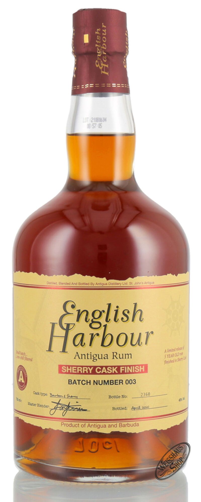 English Harbour Sherry Cask Finish Batch 3 Rum 46% vol. 0,70l