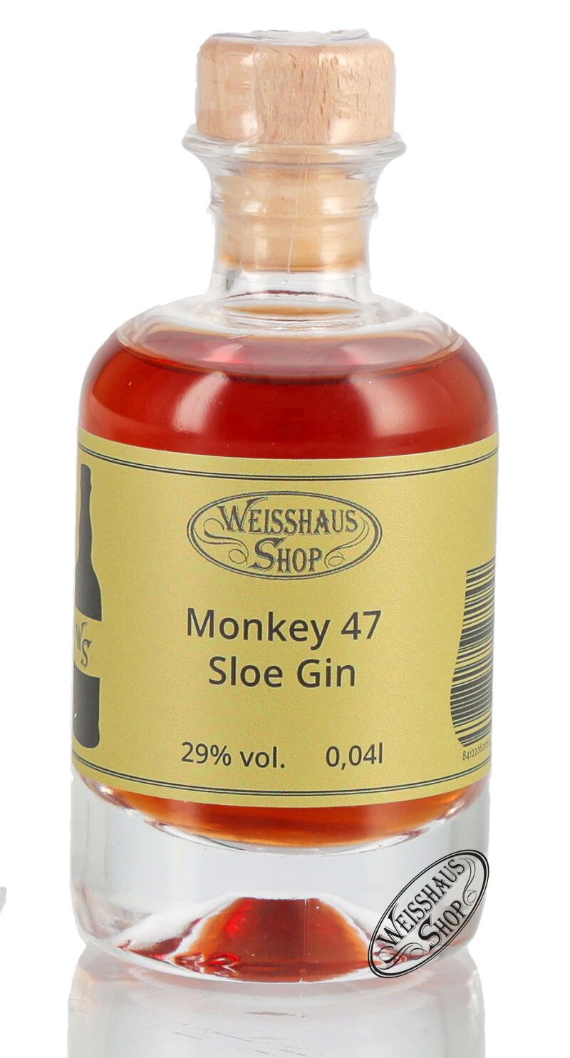 Monkey 47 Sloe Gin 29% vol. 0,04l Weisshaus Sample Monkey 47 Sloe Gin 29% vol. 0,04l Weisshaus Sample
