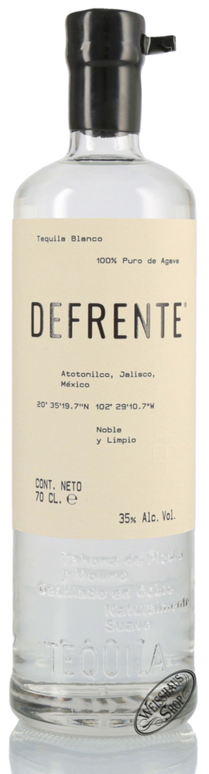 Defrente Tequila Blanco 35% vol. 0,70l