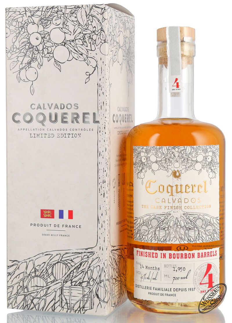 Domaine du Coquerel Bourbon Barrel Finished Calvados 41% vol. 0,70l Domaine du Coquerel Bourbon Barrel Finished Calvados 41% vol. 0,70l