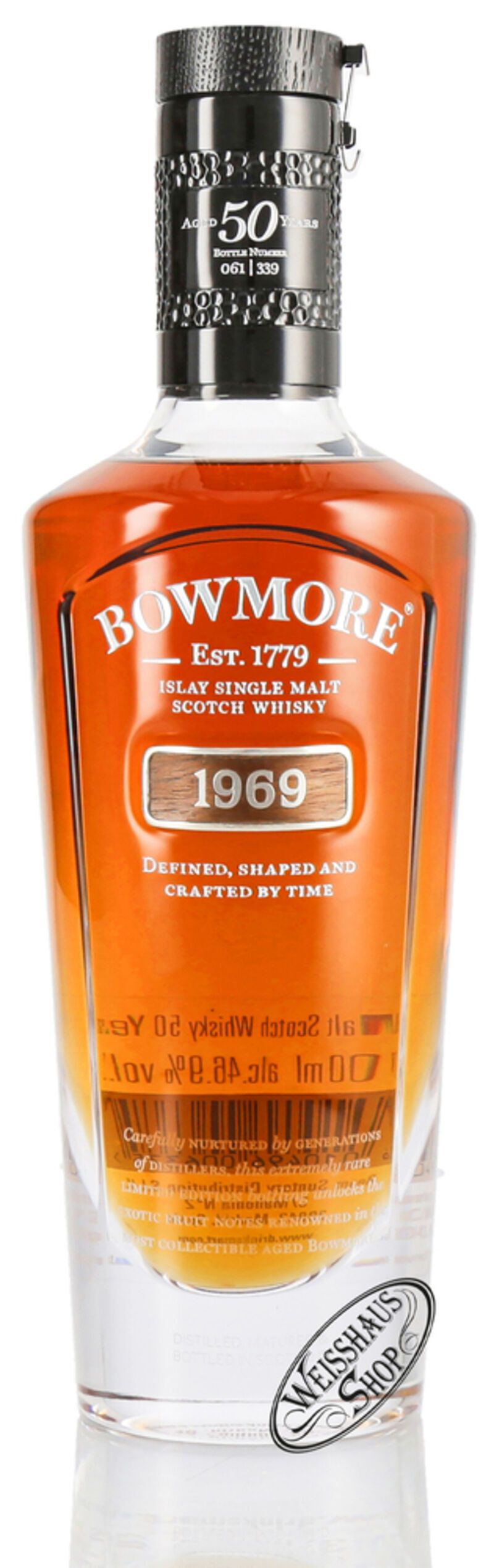 Bowmore 50 YO Vintage 1969 Whisky 46,9% vol. 0,70l Bowmore 50 YO Vintage 1969 Whisky 46,9% vol. 0,70l