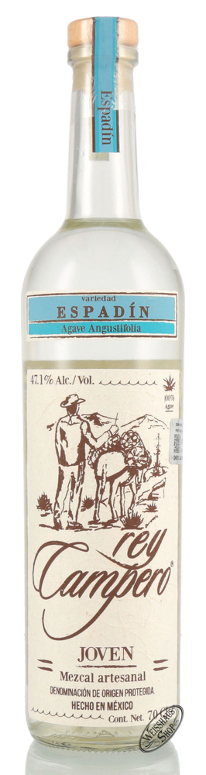 Rey Campero Mezcal Espadin 47,1% vol. 0,70l Rey Campero Mezcal Espadin 47,1% vol. 0,70l