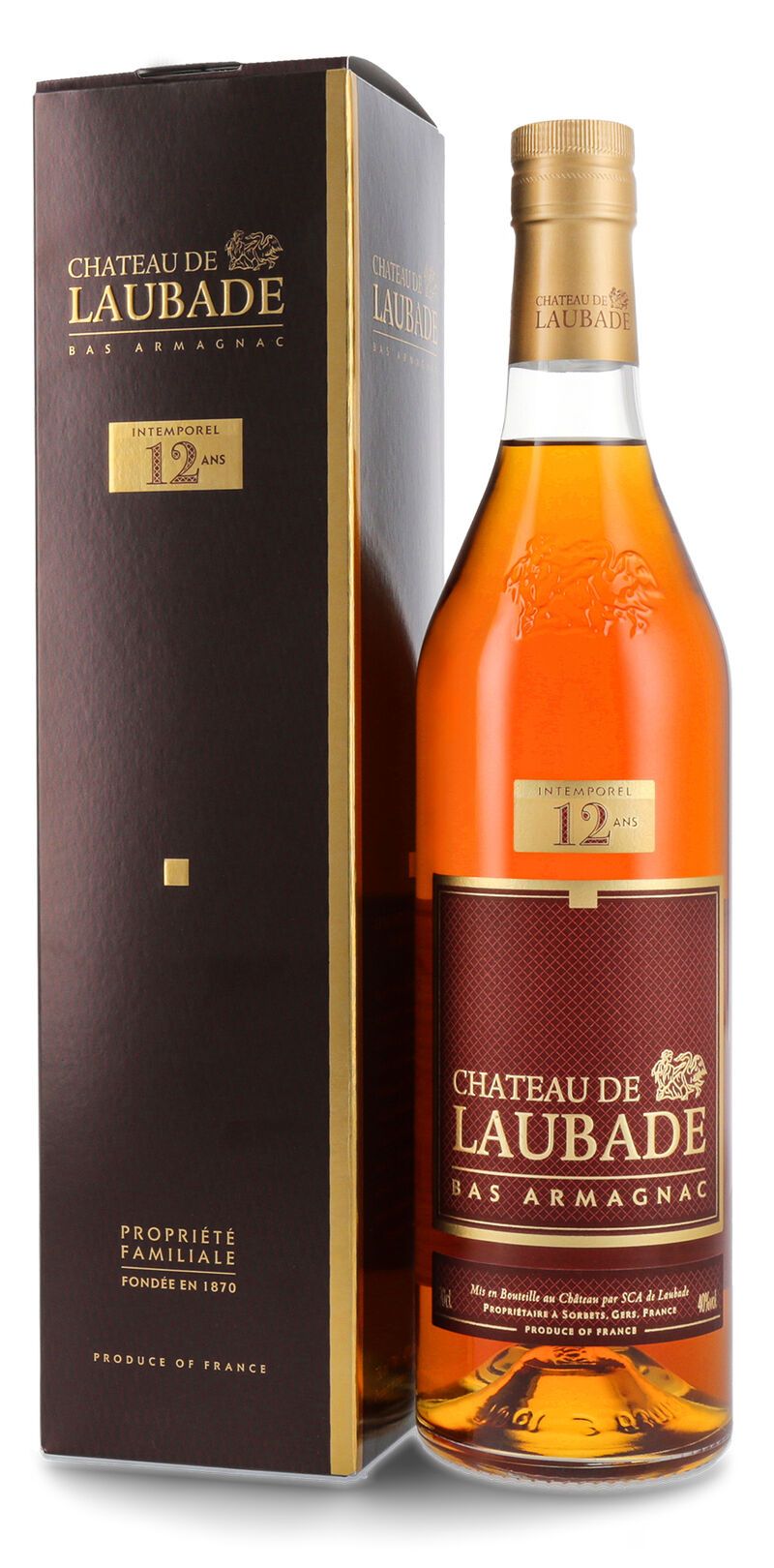 Chateau Laubade Intemporel 12 Ans Armagnac 40% vol. 0,70l Chateau Laubade Intemporel 12 Ans Armagnac 40% vol. 0,70l