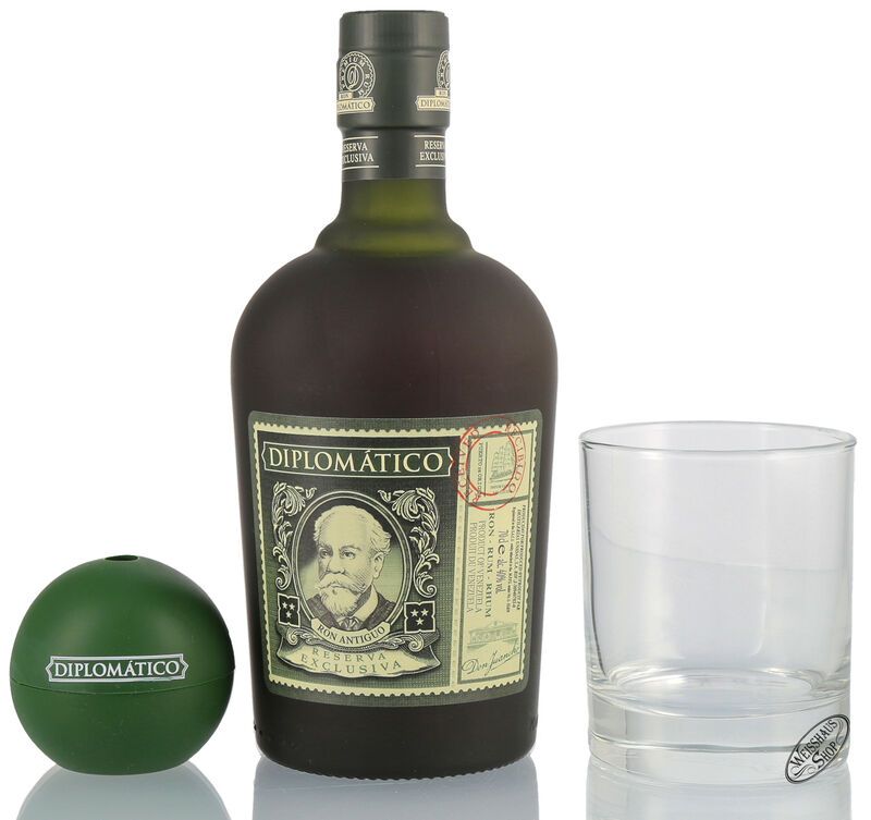 Diplomatico Reserva Exclusiva 12 YO Rum Geschenk-Set 40% vol. 0,70l Diplomatico Reserva Exclusiva 12 YO Rum Geschenk-Set 40% vol. 0,70l