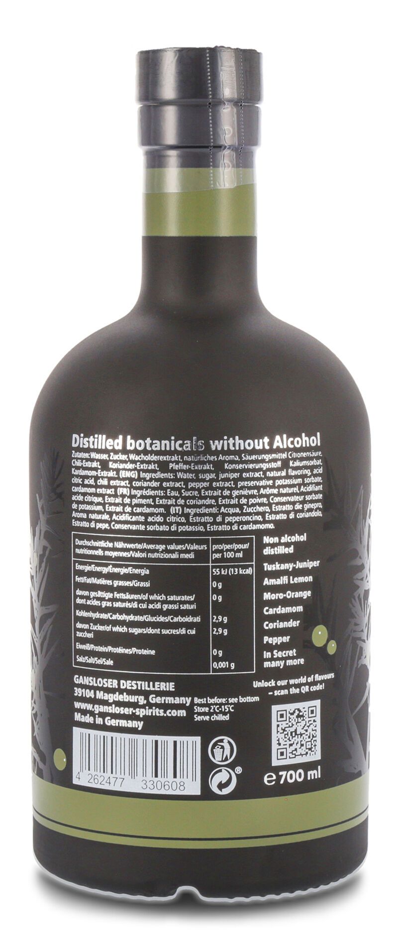Gansloser Black alkoholfreie Spirituose 0,70l Gansloser Black alkoholfreie Spirituose 0,70l