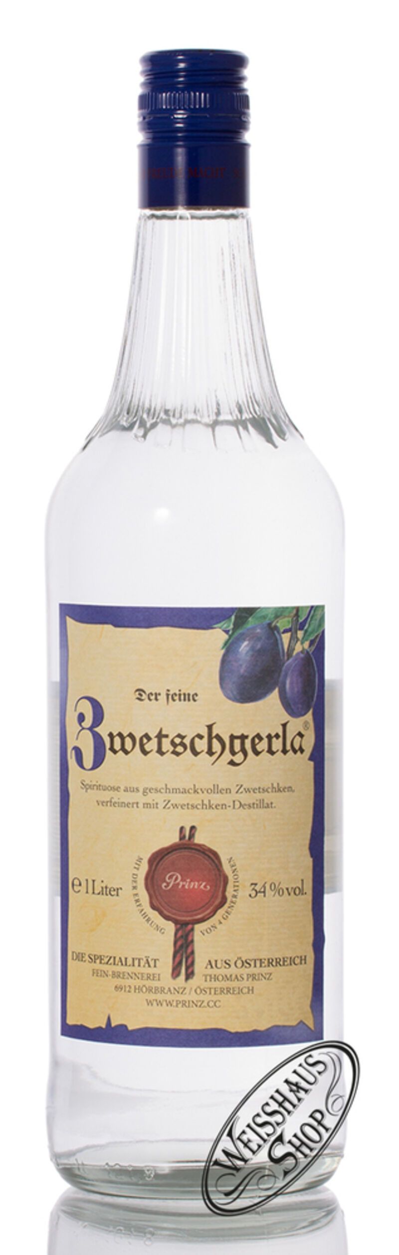 Prinz Zwetschgerla 34% vol. 1,0l Prinz Zwetschgerla 34% vol. 1,0l