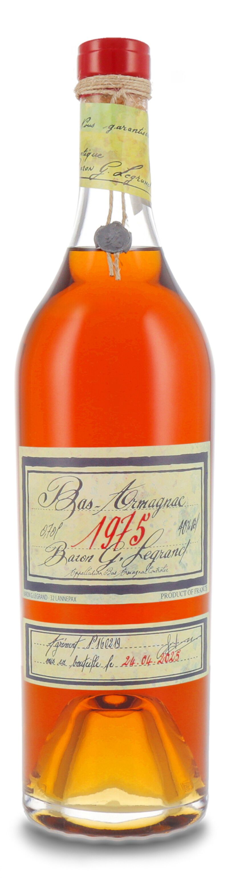 Lhéraud Baron Gaston Legrand 1975 Bas Armagnac 40% vol. 0,70l