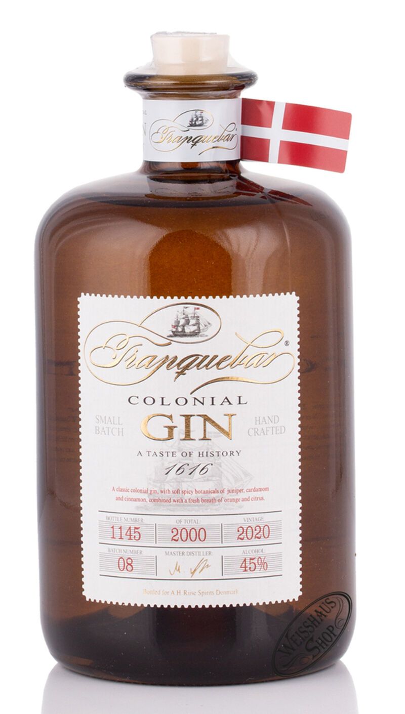 Tranquebar Colonial Small Batch Gin 45% vol. 0,70l Tranquebar Colonial Small Batch Gin 45% vol. 0,70l