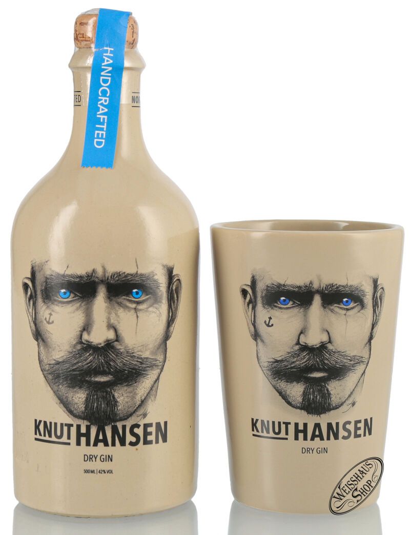 Knut Hansen Dry Gin Geschenk-Set 42% vol. 0,50l